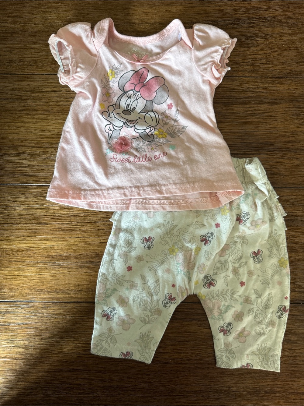 Disney Pink Minnie Mouse Two-Piece Pajama Set